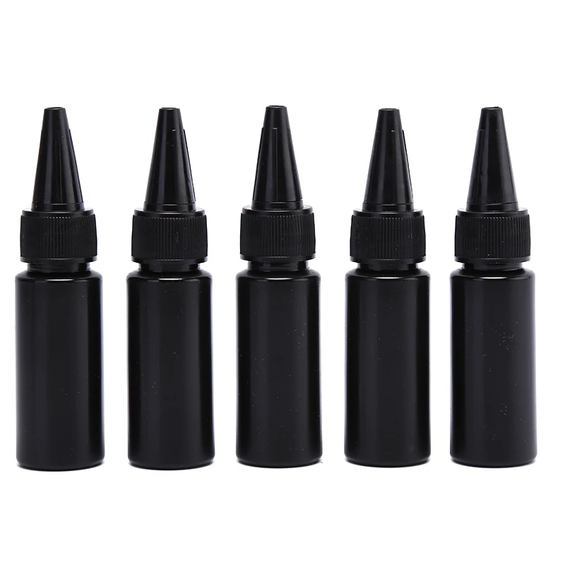 5pcs/set 30ml Empty Resin Glue Dropper Bottles Liquid Refillable Storage Containers