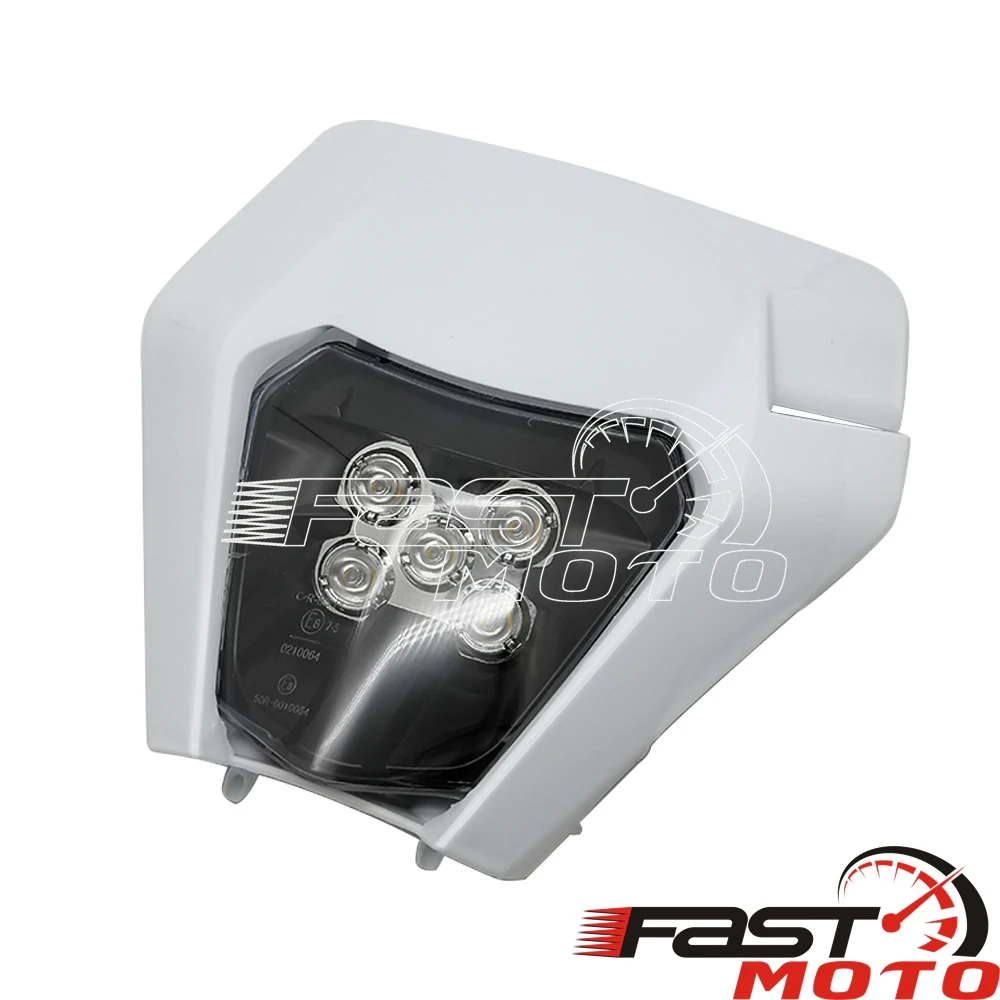 Motorcycle Dirt Bike Head Light Universal Motocross 5 LED Headlight W/ Mask For EXC XC-W XC-F SX FC FE TE TC 350 300 250 500 450