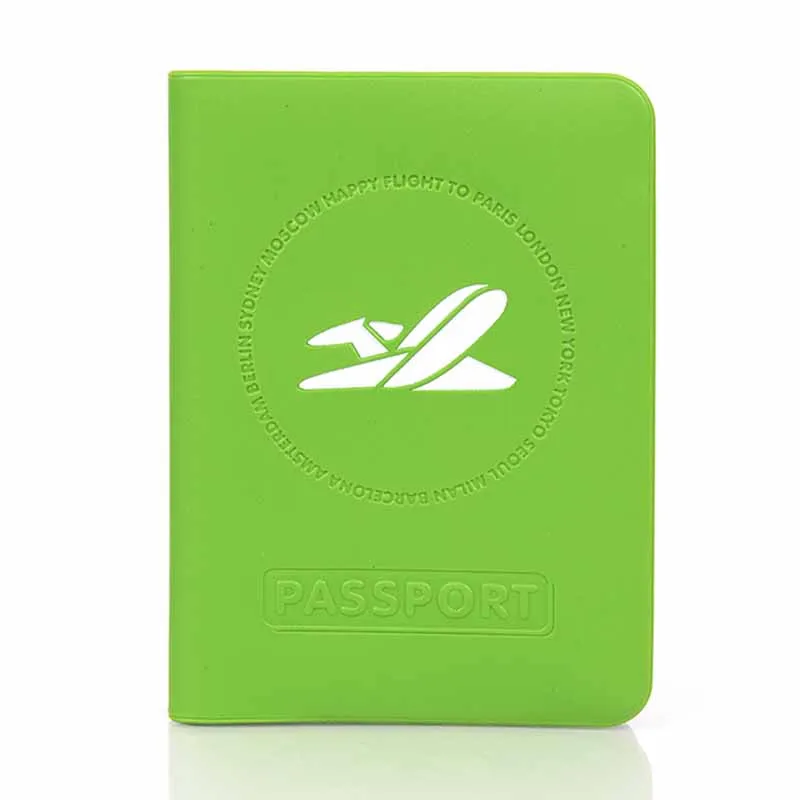 Couverture de passeport en PVC pour hommes et femmes, porte-cartes et pièces d\'identité, étui pour documents de bonbons, porte-passeport d\'avion,