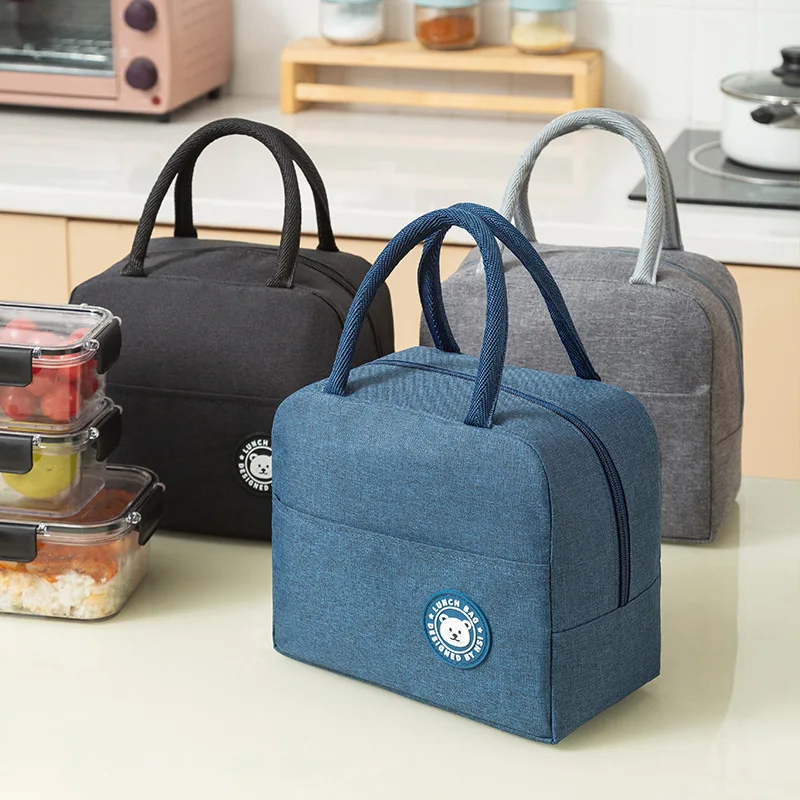 Fresh Cooler Bag Lunch Bag Zipper Thermal Insulated Lunch Box Waterproof Portable Lunch Bag For Woman Kids Tote Food Bag Work