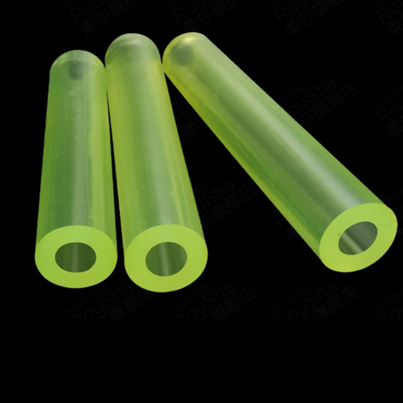 length 500mm I.D.15mm 20mm hollow PU rods hardness transparent75A polyurethane sticks