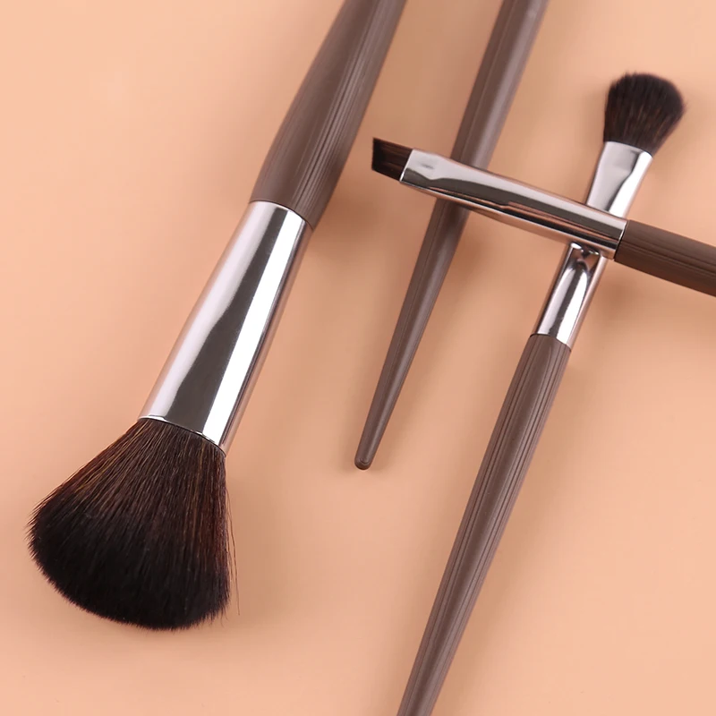 Makeup brushes set 4pcs Brown Professional Make up brush Synthetic hair Foundation Powder Blushes