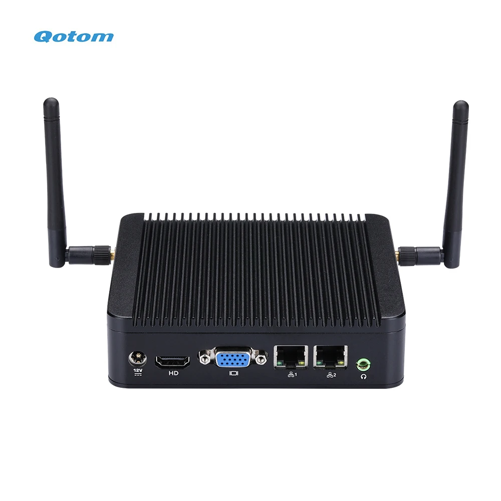 Imagem -02 - Qotom Mini pc Q190s-cpu Celeron J1900 Quad Core 2.0 Ghz Ram Ddr3 Msata Ssd Lan Duplo Fanless