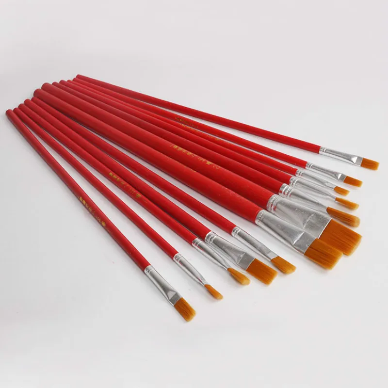 

12pcs Art Watercolor Gouache Paint Brushes Pinceles Arte School Para Acrilico Y Oleo Nylon Hair Painting Brush Set Art Supplies