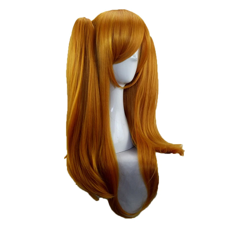 HAIRJOY  Synthetic Hair  Cosplays  Orange Blonde  Double Ponytail  Long Straight Cosplay Wig