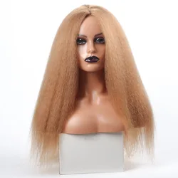 Long Wig Kinky Straight Synthetic Hair for Women Afro Synthetic Straight Hair Wig Blonde Black Ginger White Red Wigs