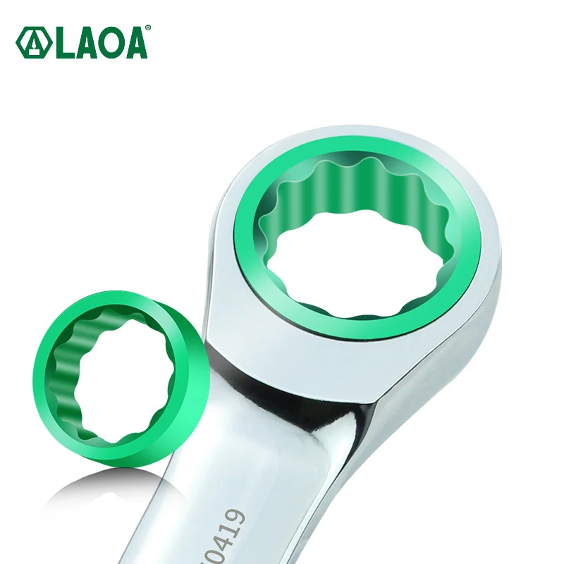 

LAOA 16-20mm Mini Short Ratchet Wrench Combination Spanner Plum Ratchet Wrench Open Spanner