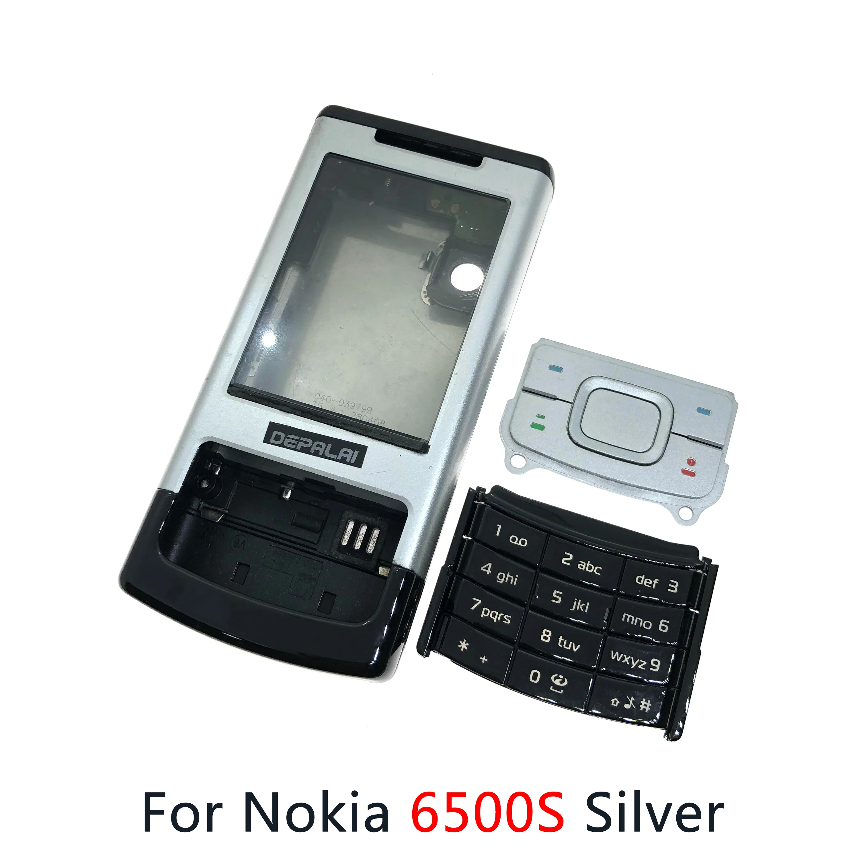 For Nokia 6500S E51 E52 6700c Housing Cover Battery Back Cover English Complete front Keyboard Case black silver