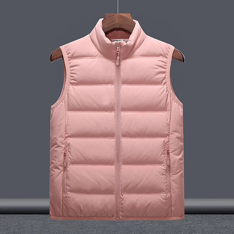 MINDYGOO High Quality Custom Logo Factory 2021 Autumn And Winter Lovers Sports Vest Gray Duck Down To Keep Warm