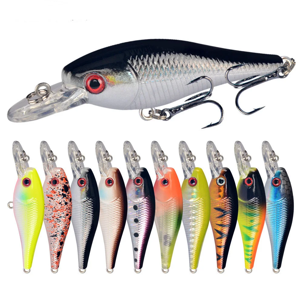 1Pcs Floating Minnow Fishing Lure Wobblers 6.5cm 4.8g Artificial Hard Plastic Bait Crankbaits For Pike Bass Fishing Tackle