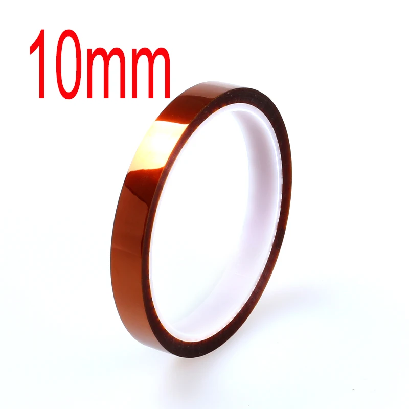 1 Piece Width 10mm Length 33M Kapton-Type Heat Resistant High Temperature Polyimide Adhesive Tape Insulation