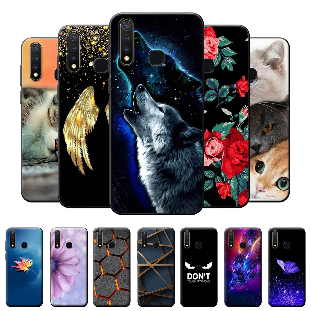 Case For Vivo Y19 Cases Cover Silicone For Vivo Y19 Vivo Y 19 Soft TPU Cartoon Phone Case For Vivo Y19 Protective Back Bumper