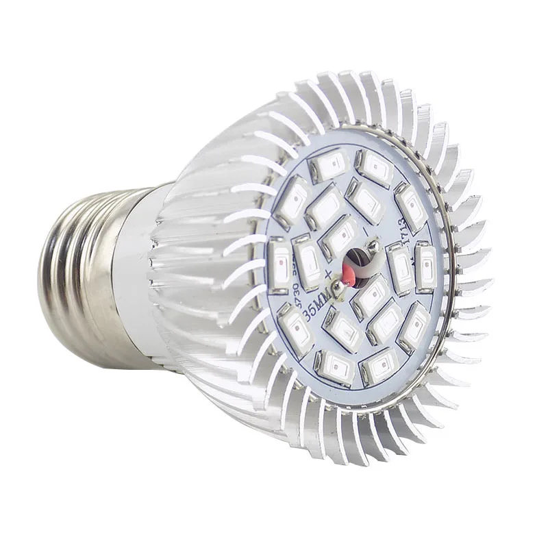 18 LED Full Spectrum Grow Light Bulbs Red Blue UV IR Growing Lamp for Plants Flowers Vegetables 8W E27 Indoor Lighting