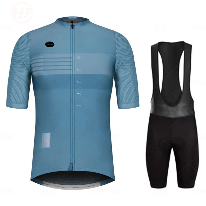 Saeeo Style Cycling Jersey Set for Men, Short Sleeve Bicycle Clothing Kit, MTB Bike Wear, Triathlon Maillot, 2026