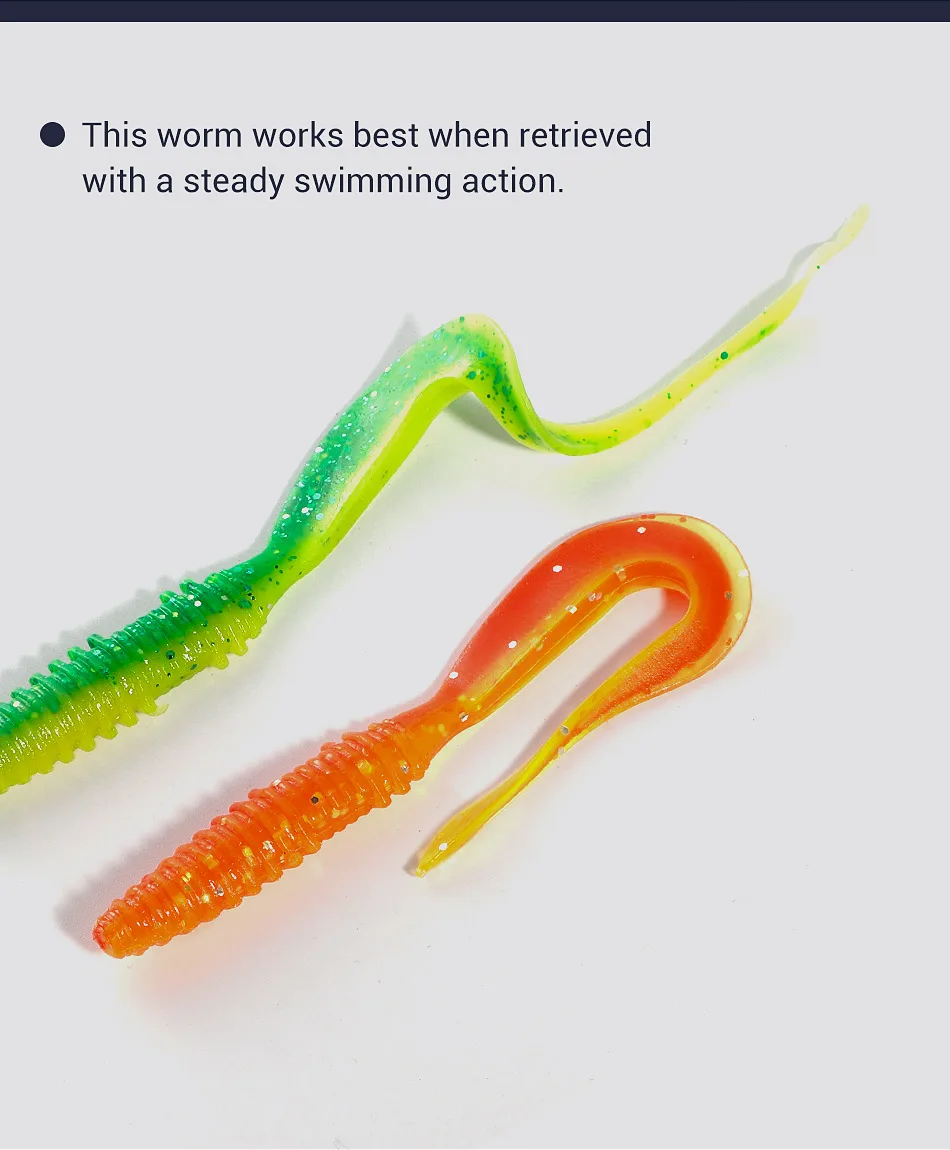 Noeby Weichköder mit vibrierenden Schwänzen 14cm 10cm 8cm 6cm – Original Wag Wobbler mit Fischgeruch für den Fischfang – Detail 4