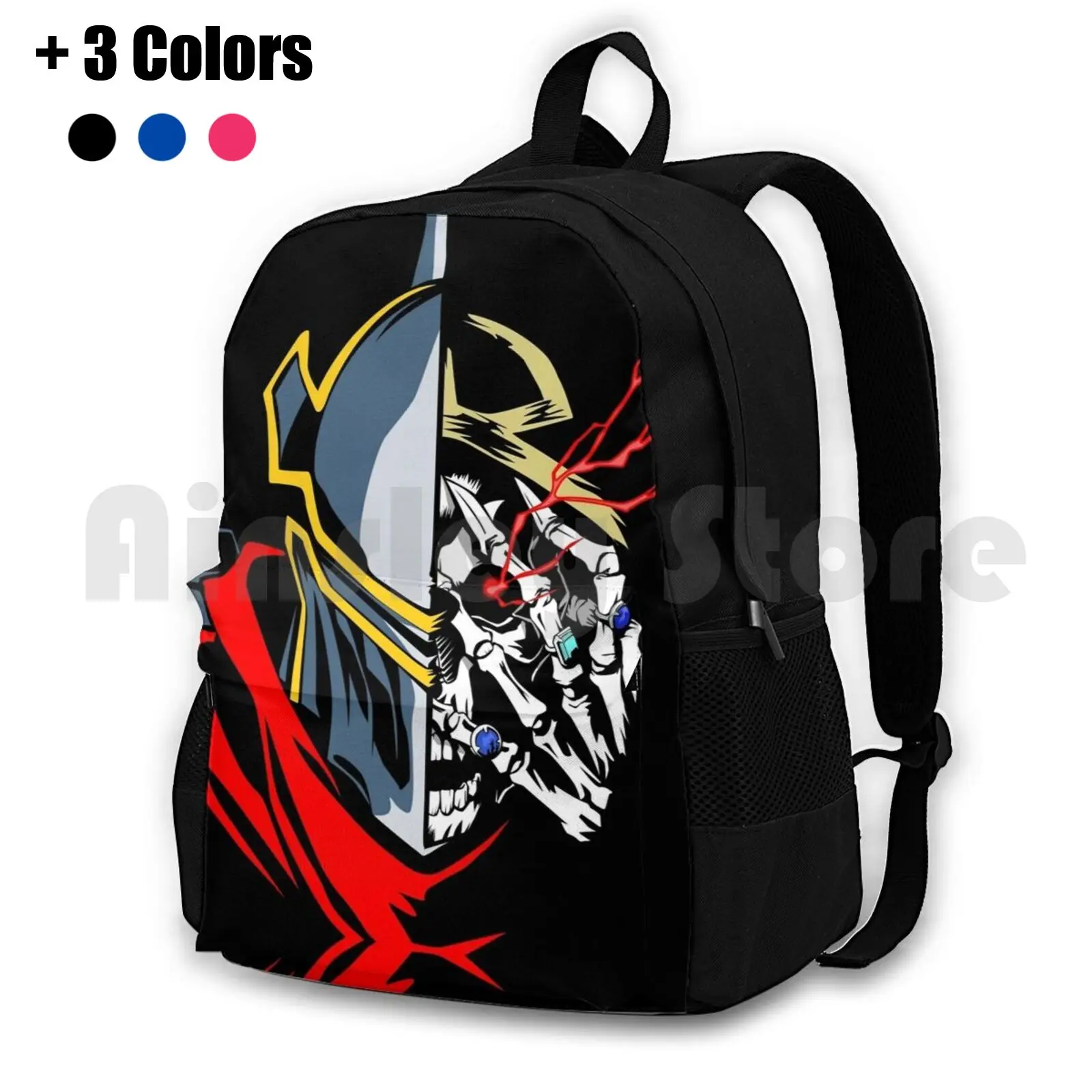 Momonga Overlord Outdoor Hiking Backpack Riding Climbing Sports Bag Overlord Light Novel Yggdrasil Momonga Nazarick Ainz Ooal