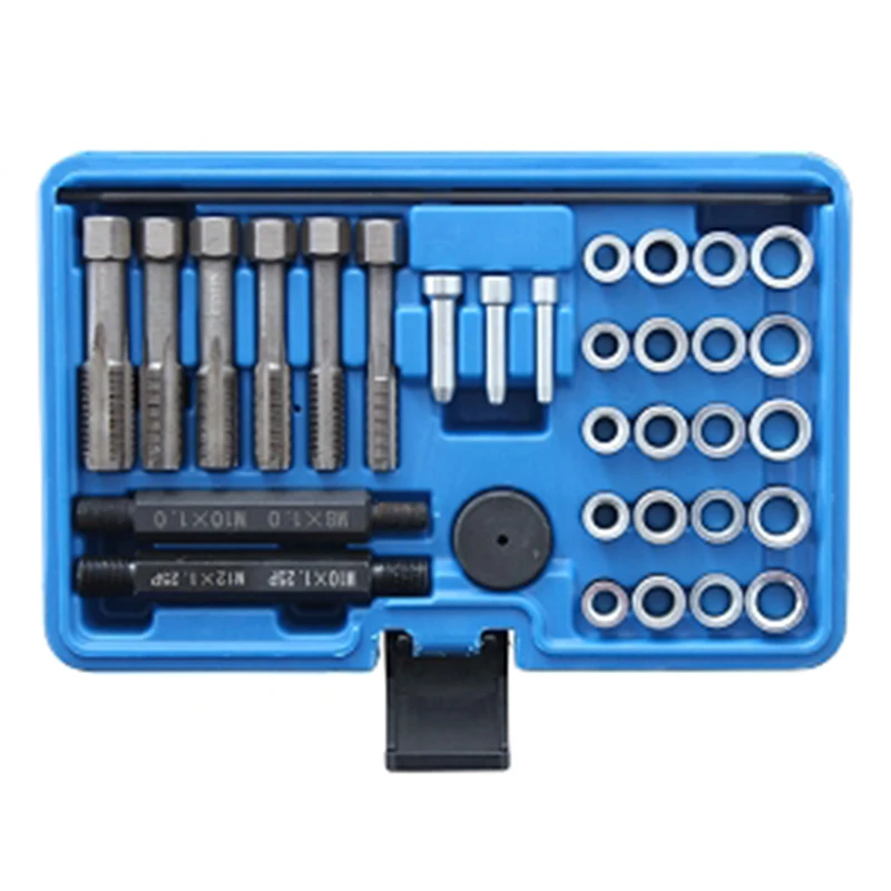 Glow Plug Thread Repair Kit Set 33pc Cylinder Head M8 M10 M12 M14 DAMAGED BROKEN,VT13460