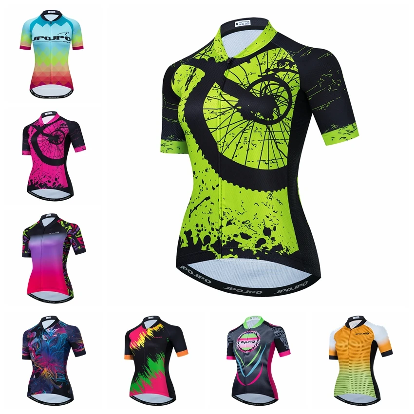 2021 Ladies Cycling Jersey Short Sleeve Road Cycling Wear Summer Breathable Mountain Bike Bicycle Shirt Women\'s Bicycle Clothing