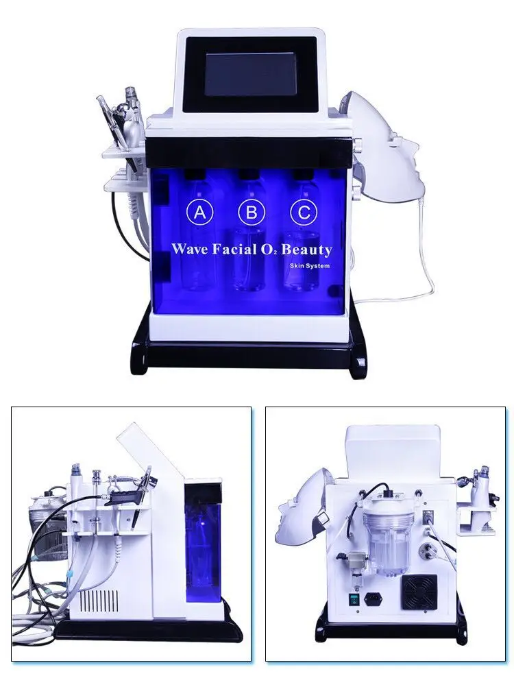 Hydro Water Dermabrasion Machine Diamond Microdermabrasion Oxygen Small Bubble Device Skin Deep Clean With PDT Mask