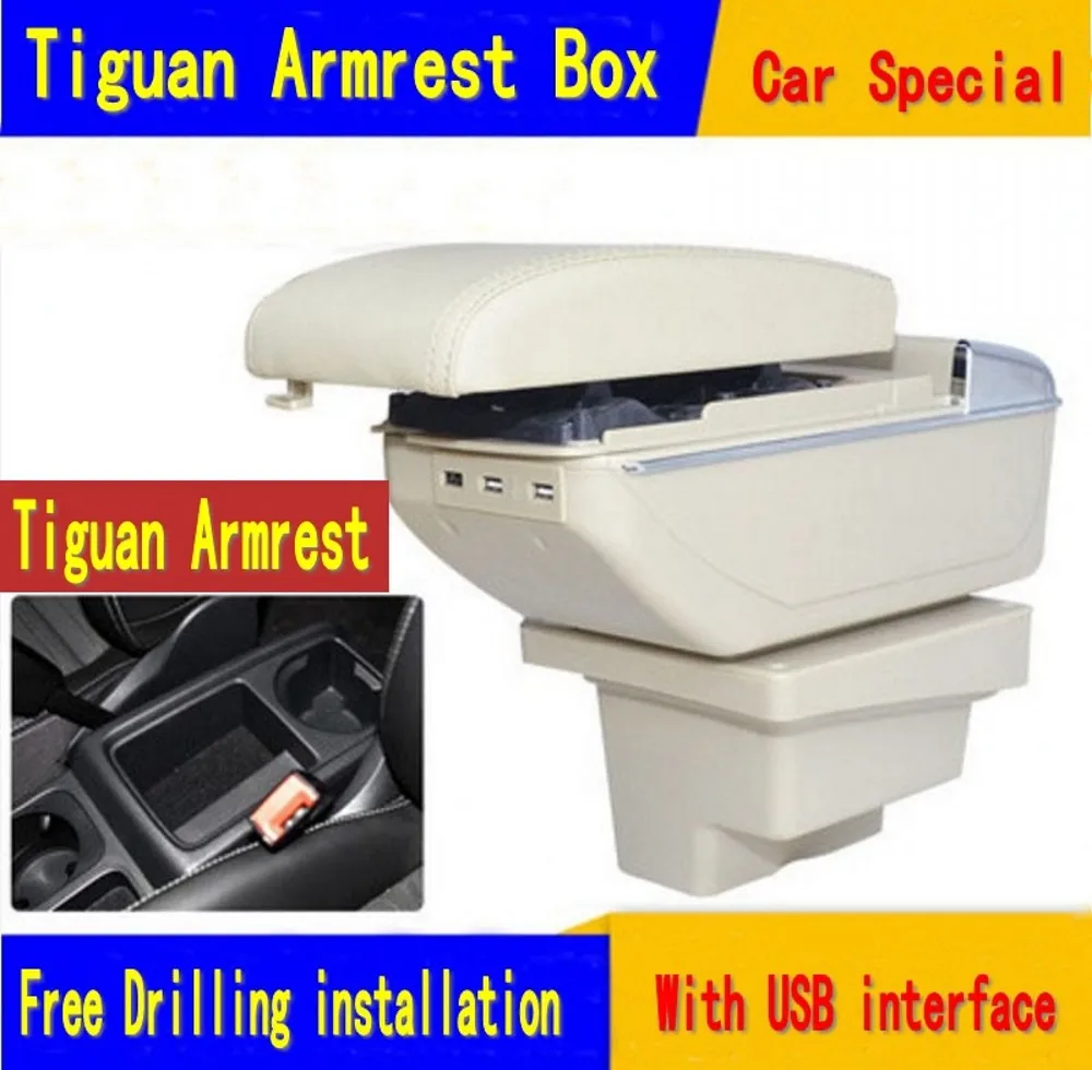 

Armrest box Tiguan central content store case console storage elbow support rest arm