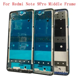 Housing Middle Frame LCD Bezel Plate Panel Chassis For Xiaomi Redmi Note 9 9S 9Pro Phone Metal Middle Frame Replacement Parts