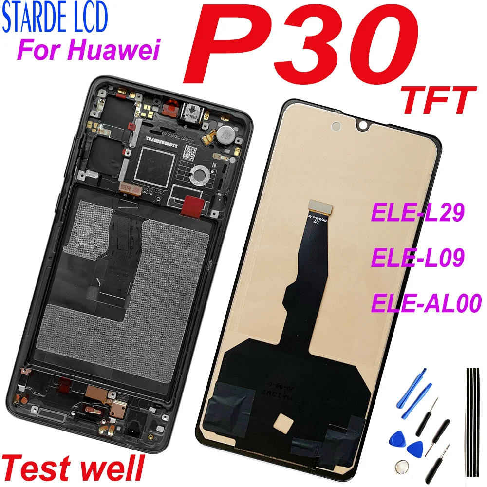 

6.1’’ TFT For Huawei P30 LCD Display Touch Screen Digitizer Assembly Replacement for Huawei P30 ELE-L29 ELE-L09 ELE-AL00 LCD