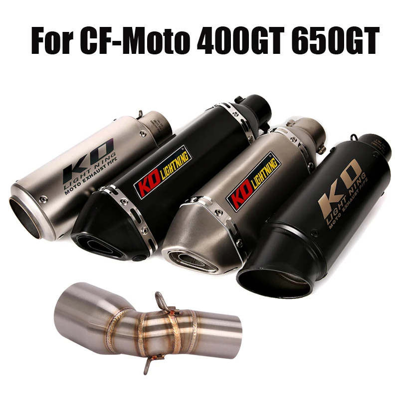 

For CF-Moto 400GT 650GT Exhaust Pipe Muffler Silencer Baffle Slip On Escape Connecting Link Tube Middle Mid Pipe Motorcycle