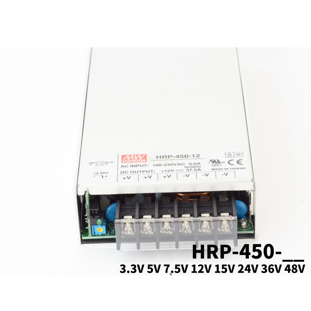 Original Mean Well HRPG-450 series DC 5V 12V 24V 36V 48V meanwell 450W single output with PFC Function Switching Power Supply