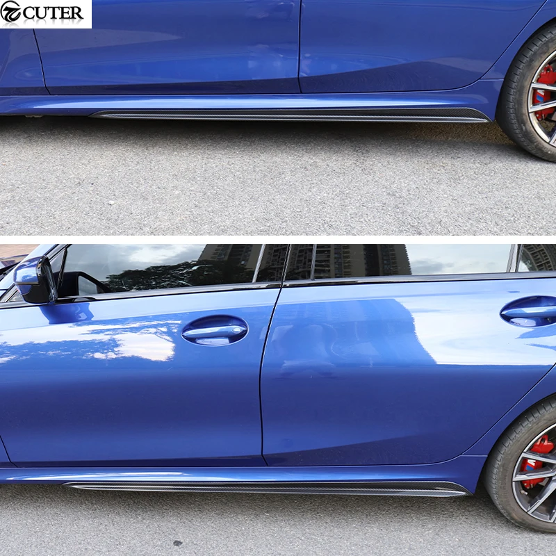 G20 3 سلسلة M-tech MP نمط ألياف الكربون FRP التنانير الجانبية لسيارات Bmw G20 325i 330i 340i طقم هيكل السيارة 2020 #4