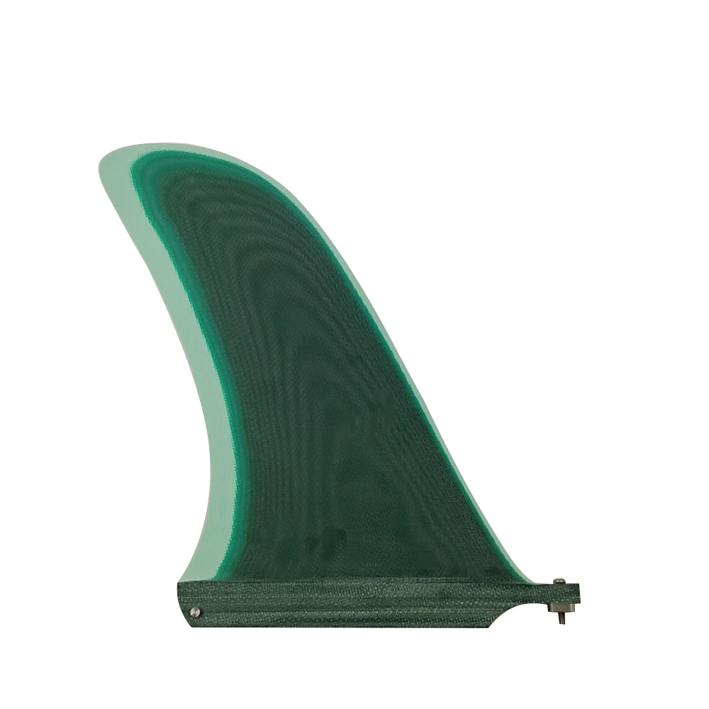 New Arrival Surfboard Longboard Fins Fiberglass 10.5 inch Single Fin Green Color Fin Surfboard Fin 10.5 inch