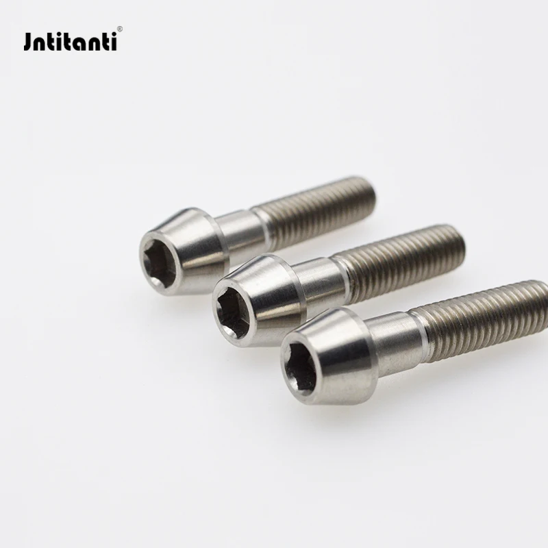 Jntitanti Gr5 titanium hex socket head screw bolt M8x1.25x15-50mm