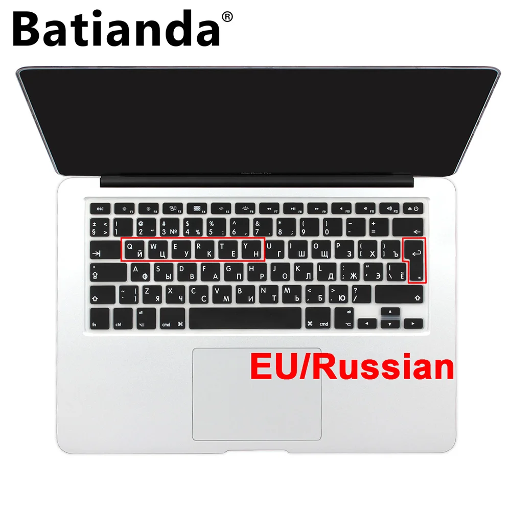 

EU Version Russian Silicone Keyboard Stickers Protector Cover For MacBook Air 13.3 A1466 & 2011-2015 Pro 13" 15" 17" Retina