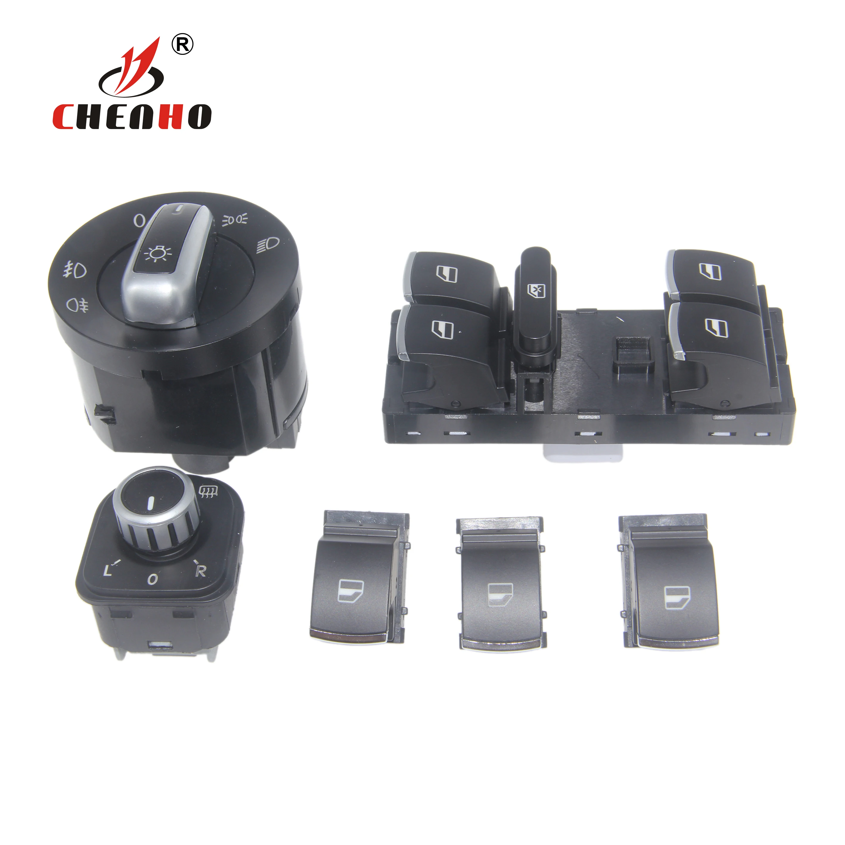 6PCS Window Mirror Headlight Switch for V-W J-etta 6 Golf G-TI 5 6 Tiguan Passat B6 CC 5ND959857 5ND941431B 5ND 941 431 B