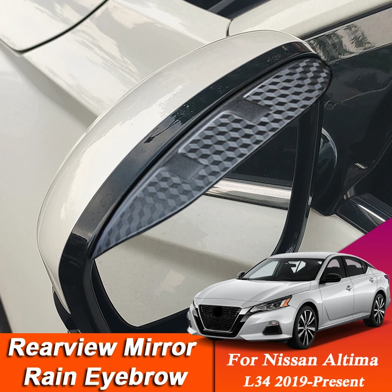 

Car-styling For Nissan Altima L34 2019-Present Carbon Fiber Rearview Mirror Eyebrow Rain Shield Anti-rain Auto Visor Accessories