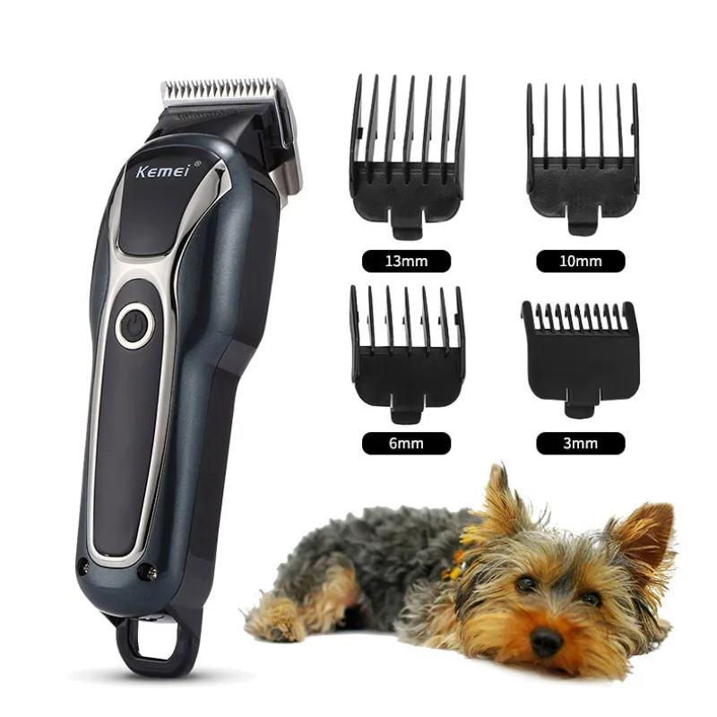 Kemei 1991 Pet Hair Trimmer Clipper Electrical Animal Haircut Machine Cat Dog Grooming Cordless Rechargeable Hair Cutter Remover