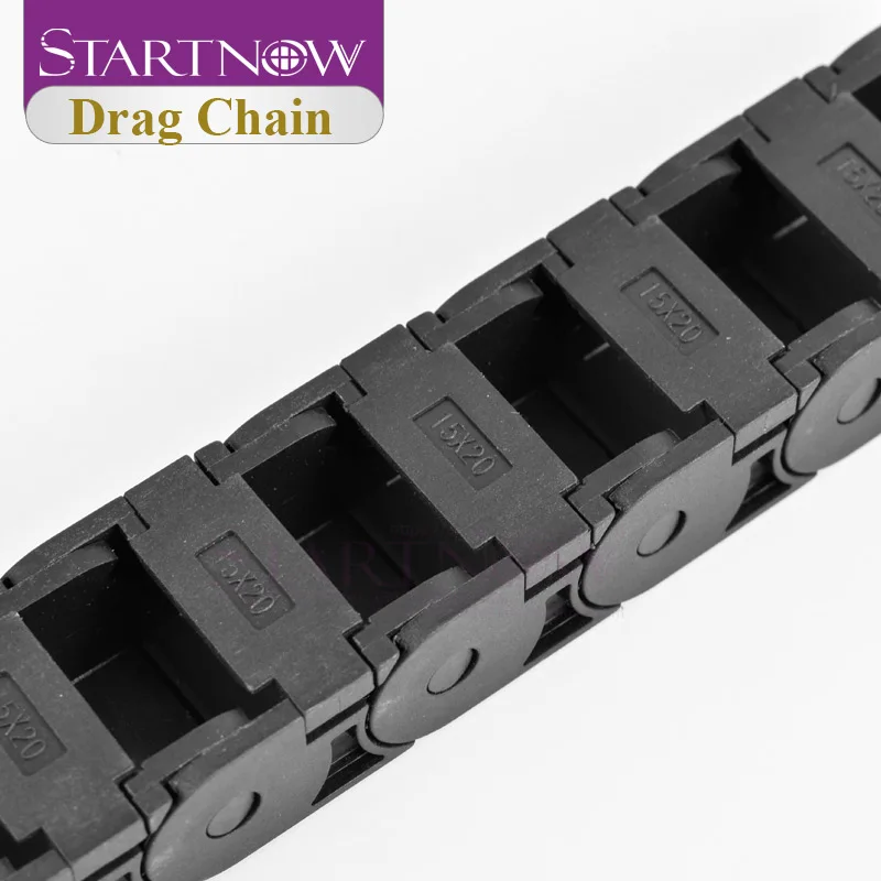 Startnow Semi-Enclosed Plastic Cable Drag Chain Wire Carrier With End Connectors Towline CNC Router Milling Machine Tool Parts