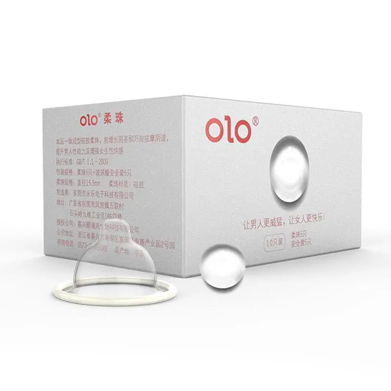 OLO Premium Thin Condom For Men Long Sex With Soft Ball Penis Sleeve Extender sensitive Ultra Thin intimate Condoms Sex products