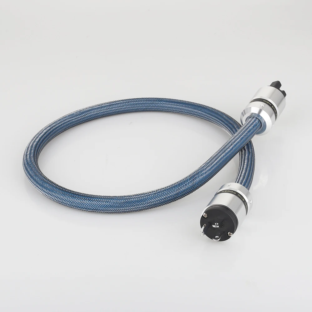 Audiocrast-Cable de alimentación de Audio Hifi Chapado en plata, alta calidad, P112 + DW15, con enchufe estadounidense