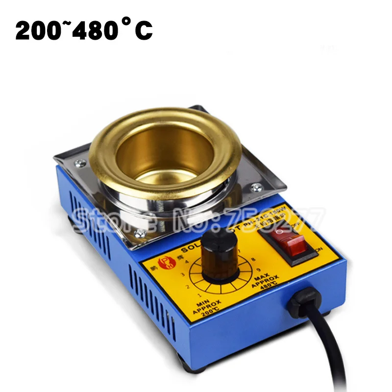 100W 150W 250W 300W Lead-free Solder Pot Soldering Desoldering Bath Titanium Plate  36mm 50mm 80mm 100mm200-480 Degree 220V