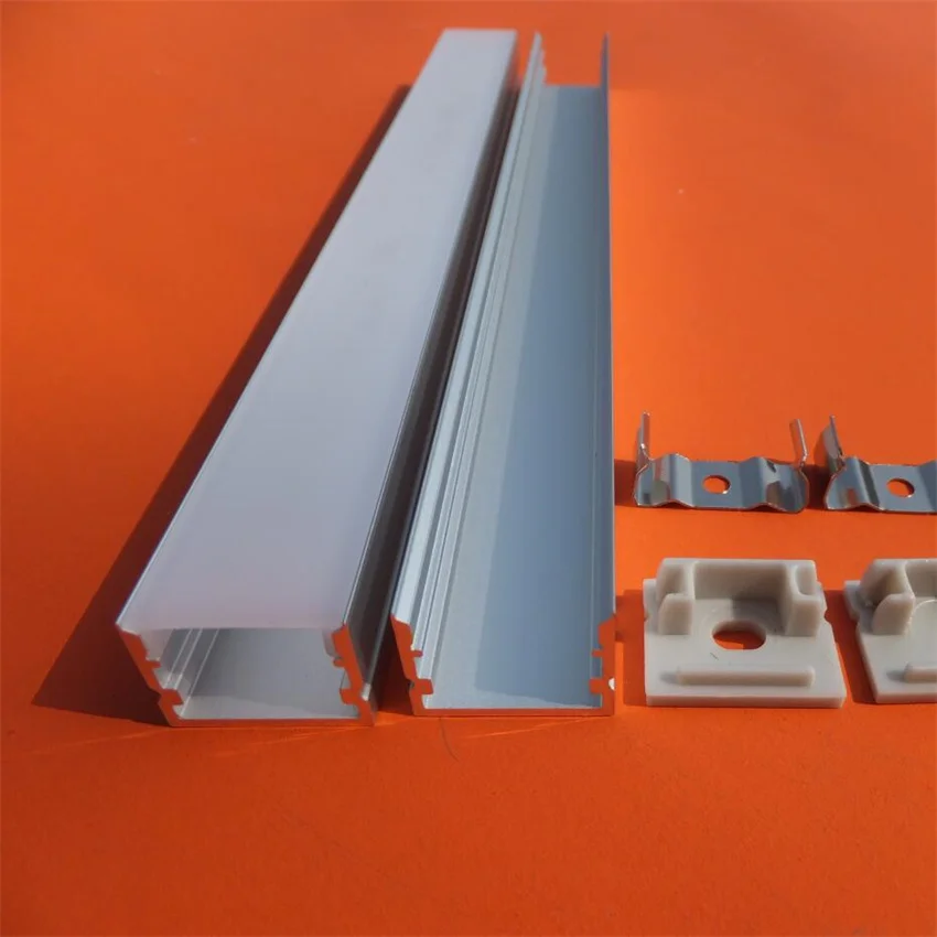 

free shipping U Shape pc diffuser cover aluminum led channel profile for strips light 1m/pcs