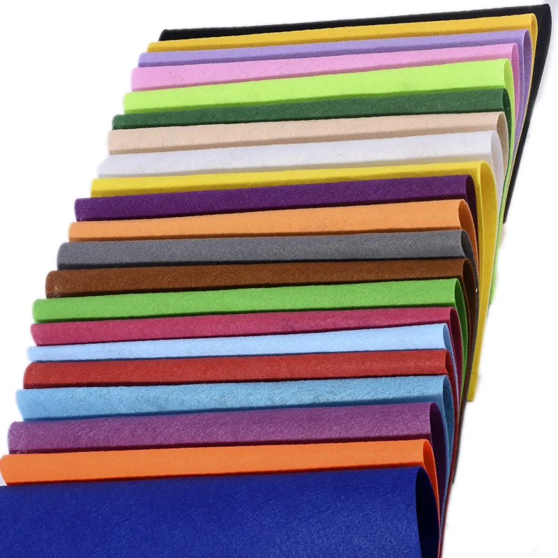 10/20/40PCS Color Non-Woven Felt Fabric Sheets Patchwork Handmade Cloth Sewing DIY Craft Felt Fabric 1mm Thick 15x15cm 20x30cm