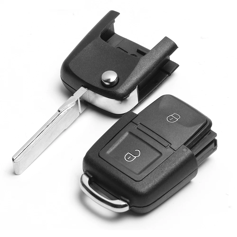 DIYKEY Upgraded Flip Remote Car Key Fob 433MHz ID48 for Seat Ibiza Cordoba Arosa Leon 2002-2009 P/N: 5FA 008 548, 5FA008548