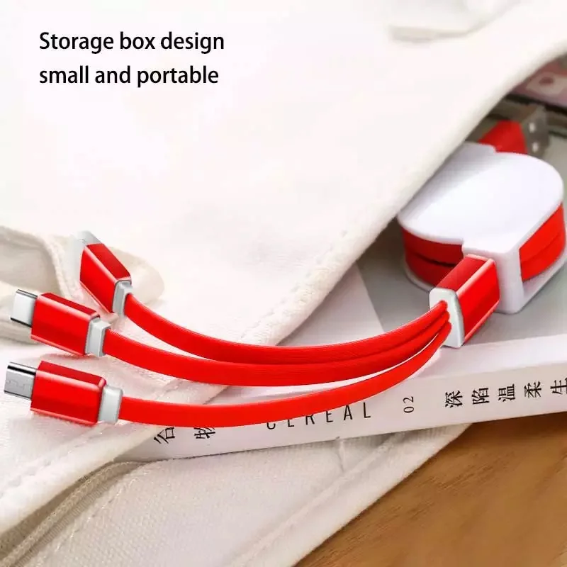 USB Cable 3 in 1 Phone Charger Micro USB Type C Charging Cable Mobile Phone Wire Cord For iPhone 13 12 pro max Xiaomi redmi