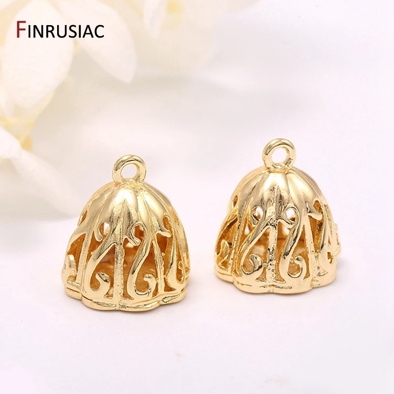 

14k Real Gold Plated Lotus Seedpod Pendant For Jewelry Making Handmade DIY Charms For Earring Necklace Findings Components