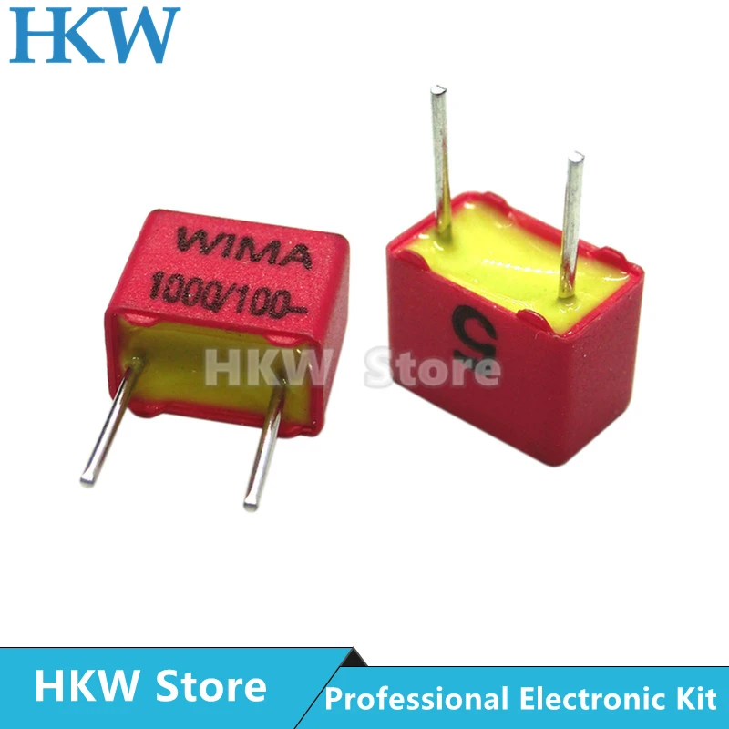 2PCS WIMA RED FKP2 5MM Film Capacitor Hi-Fi Audio 33PF 47PF 220PF 330PF 470PF 680PF 1000PF 2200PF 3300PF 63V 100V 630V 1000V P5