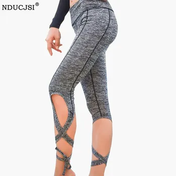 طماق صيفية مرنة عالية الخصر للنساء ، بنطلون لياقة بدنية ، رياضي ، مرن ، أسود ، رمادي ، مثير ، تمرين الضغط