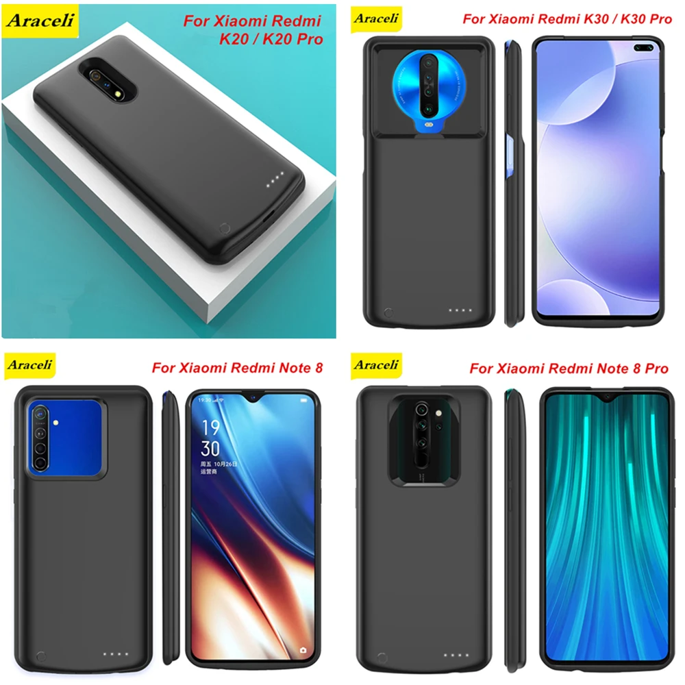 QuLing For Xiaomi Redmi K20 K20 Pro K30 K30 Pro Note 7 7 Pro 8 8 Pro Redmi 9 10X Battery Case Battery Charger Bank Power Case