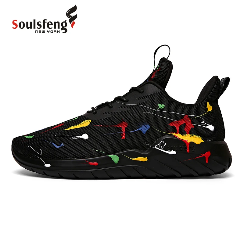 

Soulsfeng Mens Running Shoes Mesh Breathable Lightweight Cushioning Training Athletic Sneakers Women