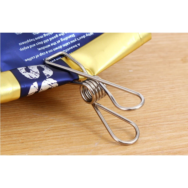 Pinzas para ropa de acero inoxidable 100 Uds 6cm abrazaderas para ropa Clips para perchas pinzas ropa