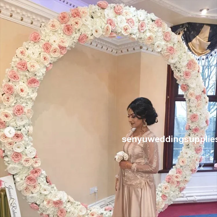 

no flowers including )circle flower arch wedding with stand for wedding ceiling decoration senyu2177